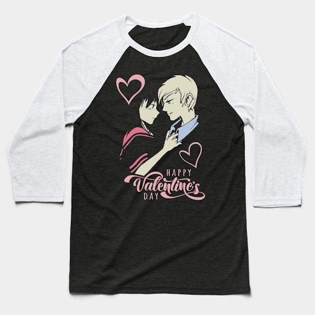 Valentine's Day Lovers Anime Cartoon Gift For The Adopted Baseball T-Shirt by peter2art